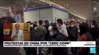 Informe desde Beijing manifestantes piden a viva voz que se levante “el bloqueo a toda China” [upl. by Boardman]