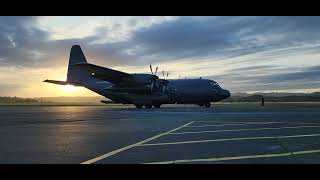 CLASSIC SOUND Allison T56A15 Lockheed C130H Hercules Start up amp Taxi [upl. by Nadnarb887]