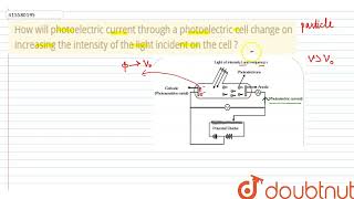 How will photoelectric current through a photoelectric cell change on increasing the intensity o [upl. by Llenol5]