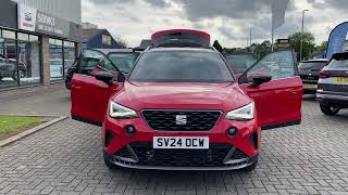 SEAT Arona FR Sport 15 Turbo 150ps 7 Speed DSGAutomatic  Emocion Red Black Roof only 5310 Miles [upl. by Peednama]