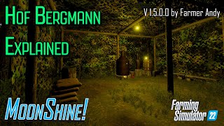 ❓ Making Moonshine in Hof Bergmann 15 ❓ Farming Simulator 22 [upl. by Anilak]