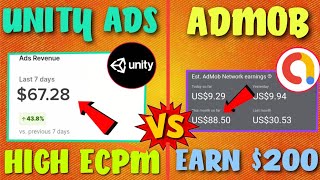 Unity ads vs Admob  Unity ads earning trick  Admob earning trick  Unity Latest SDK  Admob SDK [upl. by Bork82]