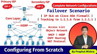 3 Configuring the Companys Network From Scratch  IP SLA on Firewall For Tracking  ASA Failover [upl. by Andel]