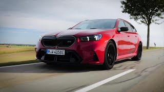 The allnew BMW M5 Touring in Fire Red Driving Video [upl. by Meridel]