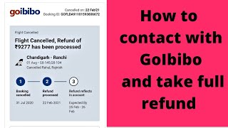 How to take full refund from GoIbibo in the bank account [upl. by Enelrad]