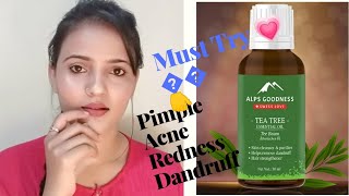 Alps Goodness Pure Essential Tea Tree Oil Review l How to Use Tea Tree Oil l Tiny Makeup Update [upl. by Ilise]