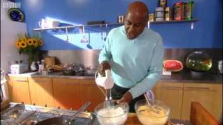 Ricotta pancakes with strawberries  Ainsley Harriott  BBC [upl. by Lobel]