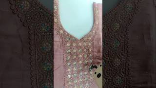 How to attach Lining to Readymade Neck churidar sewing churidar ytshorts [upl. by Atirma]