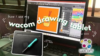 how I use my Wacom drawing tablet  digital art ✍️✨ [upl. by Abran728]