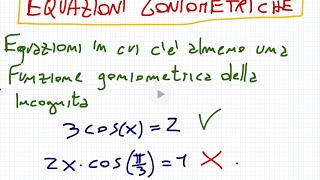 Equazioni goniometriche elementari [upl. by Rebmeced]