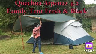 Unboxing Quechua Arpenaz Family 42 Tent Fresh amp Black [upl. by Lamori724]