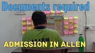 Documents required to take Admission in Allen KotaDocuments for ASAT examneet2025 allenkota [upl. by Annabell]