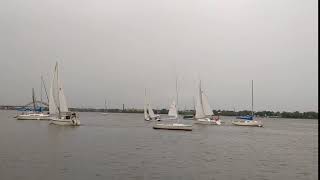 Sailboat Races At The Riverton Yacht Club  These Boats Are Sailboats That Sail  Boats Are Sailing [upl. by Delgado]