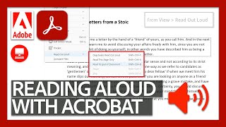 Reading Aloud PDFs  Acrobat DC for Educators [upl. by Anaujait718]