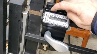 Replacement LOCINOX Keyed Gate Lock to Code Lock Замена замка ворот с ключом на кодовый замок [upl. by Eciruam199]