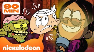 Loud House  90 MINUTOS de los momentos MÁS ATERRADORES de Loud House 😱  Nickelodeon en Español [upl. by Baiel]