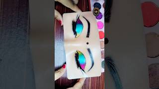 Quick double wing eyeliner eye makeup tutorial ✨💛🩵💜✨shorts youtubeshorts viralshort trending [upl. by Neeluj]