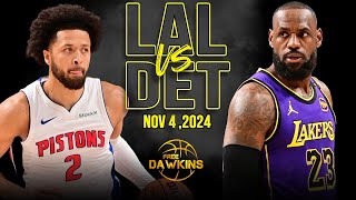 Los Angeles Lakers vs Detroit Pistons Full Game Highlights  Nov 4 2024  FreeDawkins [upl. by Wadlinger261]