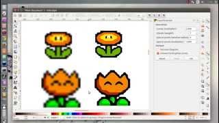 Inkscape 091 pre Trace Pixel Art [upl. by Carmelina]