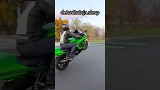 Green Ninja ZX14R wheelies🔥 [upl. by Mervin]