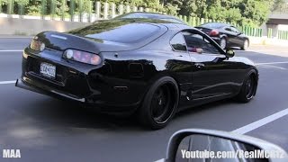 LOUD Toyota Supra on the Highway [upl. by Cralg]