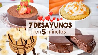 7 DESAYUNOS FÁCILES y RÁPIDOS para la semana 🥞🍫  en 5 minutos [upl. by Atsahc]