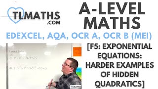 ALevel Maths F521 Exponential Equations Harder Examples of Hidden Quadratics [upl. by Forest]