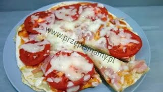 Pizza z piekarnika Szybka tortilla pizza [upl. by Etteuqaj]