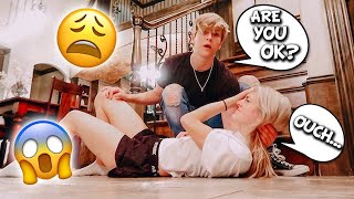 FALLING DOWN The STAIRS PRANK On My Boyfriend [upl. by Ancier]