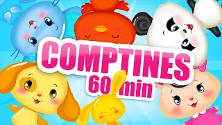 Apprendre les couleurs  60min de Comptines  Chansons avec les Titounis  French Nursery Rhymes [upl. by Iong697]