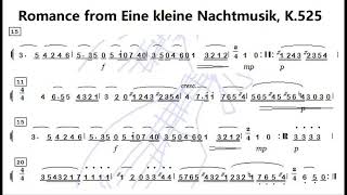 Mozart Romance from Eine kleine Nachtmusik K 525 C调伴奏  instrumental in C [upl. by Scuram]