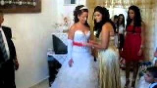 Cousin Yiotas GreekCypriot Wedding Red Sash Ritual by Sister of the Bride [upl. by Cuthbert]