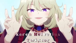 Karen Helvetius Twixtor  Hikikomari Kyuuketsuki no Monmon [upl. by Cybill]