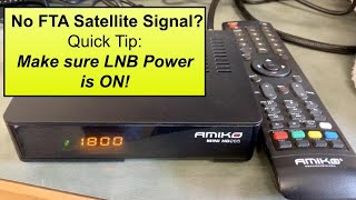 No Signal on your Satellite Receiver Turn Your LNB Power ON [upl. by Nevin]