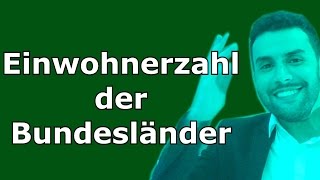 Einwohnerzahl der Bundesländer in Deutschland  Erdkundeunterricht  Geographieunterricht [upl. by Margarida]