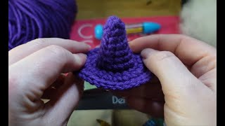 Crochet a Witch Hat Cat Toy with me [upl. by Pittman]