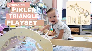 unboxing the bluewood pikler triangle playset [upl. by Nellie]