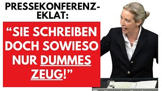 💥 VOR LAUFENDEN KAMERAS ALICE WEIDEL RASIERT DIE GESAMTE REPORTERSCHAR 💥 [upl. by Lesslie]