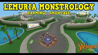 Wizard101  LEMURIA MONSTROLOGY FARMING  SHOWCASE [upl. by Ityak]