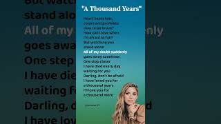 A Thousand Years lyrics  Christina Perri lyrics [upl. by Harold]