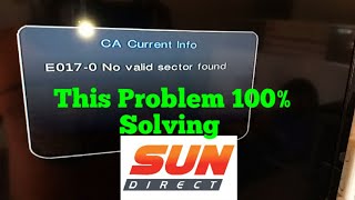 Sundirect E0170 No Valid Sector Found  how to E0170 solving sundirect [upl. by Hsihsa]