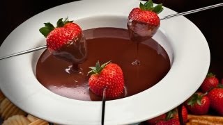 Easy Chocolate Fondue  How to Make The Easiest Way [upl. by Eloken]