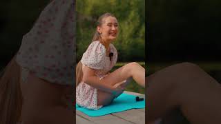 Body and leg selfmassage in the tranquil outdoors with Kristina selfmassage [upl. by Peters]