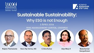 Live quotSustainable Sustainability  Why ESG is not enoughquot by Mr Rajeev Peshawaria [upl. by Conrado]