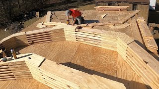 Animal Barn  Part 8 Building 20 Gambrel Roof Rafters by Hand [upl. by Thunell]