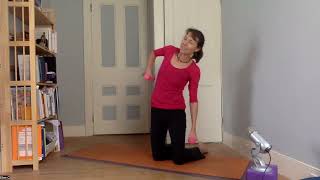 20minute yoga practice with hand weights to stretch strengthen balance and relax [upl. by Nair130]