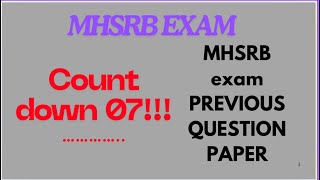 MHSRBNursing ExamPreparationImportant MCQSMHSRB previous question paper [upl. by Hasila]