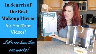 BEST MAKEUP MIRROR FOR YOUTUBE VIDEOS I Trifold lighted makeup mirror review [upl. by Catharine269]