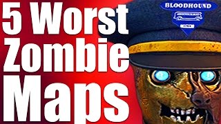 TOP 5 WORST ZOMBIES MAPS EVER Black Ops 3 Zombies Bo2 Bo1 amp WaW [upl. by Anyer]