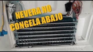 PORQUE LA NEVERA NO CONGELA ABAJO  Refrigerador LG NO ENFRÍA  solución al problema [upl. by Ardiedal]